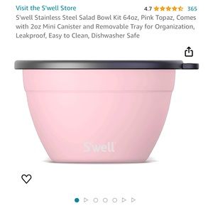 NWT S’well Salad Bowl Kit